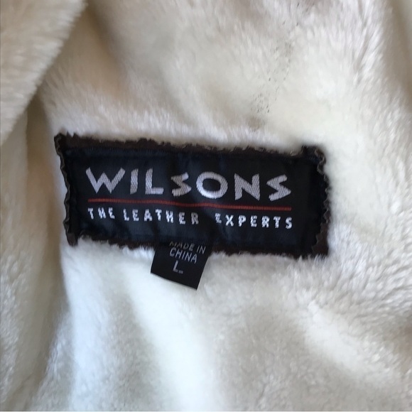 80s style suede leather jacket coat with faux shearling lining. Chocolate brown - Picture 11 of 11